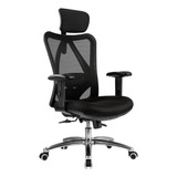 Silla De Escritorio Sihoo M18 Gamer Ergonómica  Negra Con Tapizado De Mesh