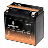 Chrome Battery Batería Ytx14-bs Atv Recargable, Sellada De F