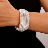  Pulseiras De Strass Completos Xerling, Pulseiras Largas De 