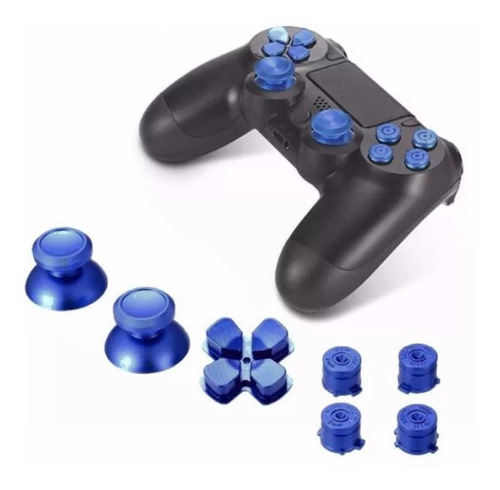 Set Botones Bala De Metal Azul Ps4