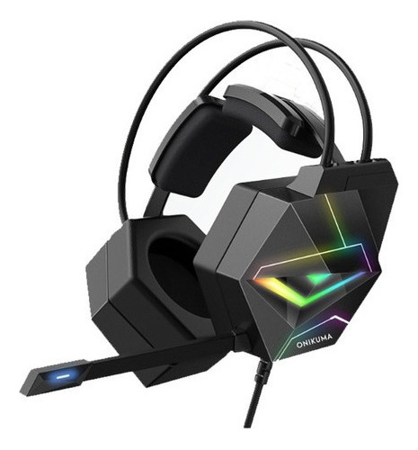 Audífonos Gamer Onikuma X20 Negro Con Luz Rgb Led 