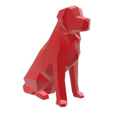 Golden Retriever Geometrico Low Poly Decoração 3d