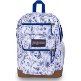 Mochila Jansport De Gran Capacidad Flores Azul