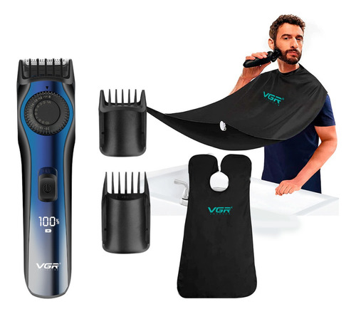 Maquina Cortar Pelo Barba Vgr V-080 Patillera + Capa Corte