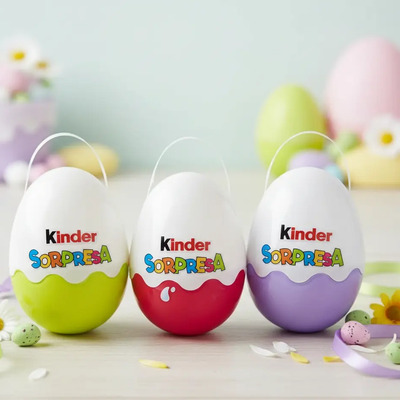 Dulcero Plastico Huevo Gigante Kinder Colores Paq. C\u002F10 | Meses sin interés