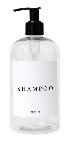 Dispensador Plastico Etiqueta Shampoo 500ml
