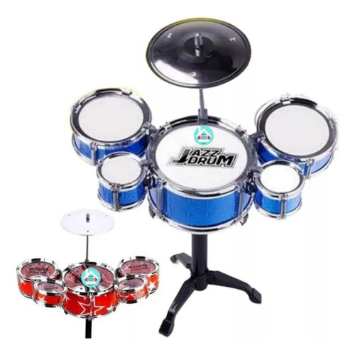 Bateria Infantil Drum Set Verde Con Banquito 