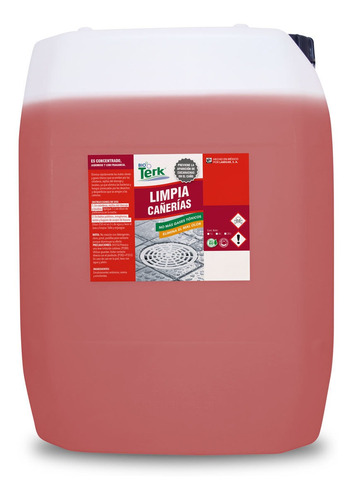 Bioterk Limpia Cañería Líquido Concentrado Biodegradable 20l