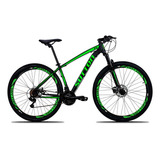 Mountain Bike Sutton New Aro 29 21 24v Disco Hidráulico Cor Preto/verde Tamanho Do Quadro 21   29