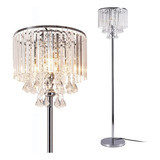 Beaysyty Modern Elegance - Lmpara De Pie De Cristal, Interru