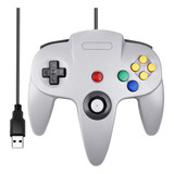 Control D/juegos Classic N64 Saffun Cable/window/pc/mac/gris