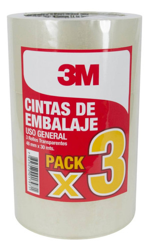 Cintas De Embalaje 3m  48mmx30mts Pack De 3 Unidades