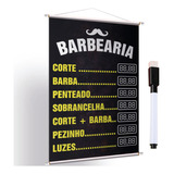 Placa Faixa Banner Aqui Tem Barbearia + Caneta