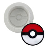 Molde Forma Silicone Sabonete Pokebola Redonda Pokemon