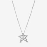 Collar Pandora Original Estrella Asimétrica + Kit De Regalo