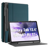 Funda P/ Galaxy Tab S8 Plus S7 Fe S7 Plus De 12.4 Verde Azul