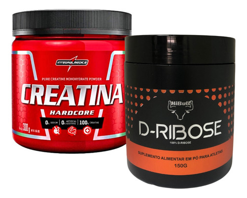 Creatina 300g Integralmedica Pré-treino D-ribose 150g Hibull