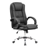 Silla De Escritorio Eke Life Home Yx-2227 Ergonómica  Negra Con Tapizado De Cuero Sintético