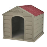 Casa Para Perro Razas Pequeñas Taupe - Rojo Ubq