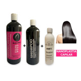 Nanoplastia Alaciado Capilar, Shampoo Y Post Keratina 1 Lt