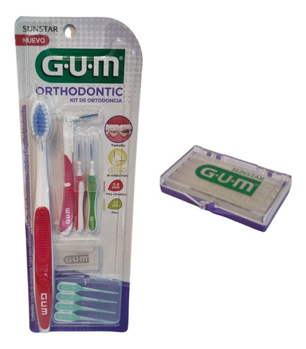 Gum Kit Bucal Ortodoncia + Cera 6 Piezas Limpieza Brackets