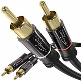 Cable Rca 3ft, 2 Plugs, Audio Estéreo, Alta Calidad De
