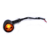 Direccional Bala Skull Para Harley Davidson Y Compatibles