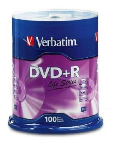 Dvd+r Life Series 16x 100pk Sp St W/p Verbatim 97175 /vc