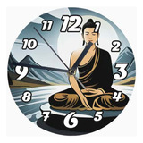 Reloj De Madera Brillante Diseño Buda B7