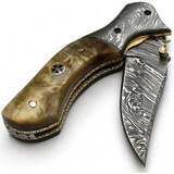 Cuchillo Navaja Plegable Acero Damasco Pal 2000 Knives
