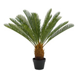 Plantas Artificiales Decorativas Macetero  Palma Verde 75cm