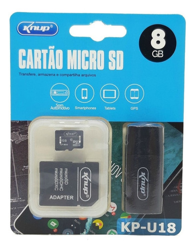 Kit Knup Kp-u18 Micro Sd - Adaptador - Pendrive 8gb