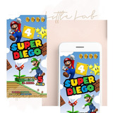 Invitaciones Personalizadas Electrónicas Digital Mario Bros