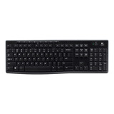 Teclado Inalámbrico Logitech K270 Qwerty Inglés Us Color Negro