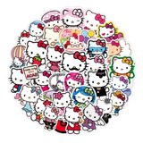 Hello Kitty Kawaii 50 Calcomanias Stickers De Pvc Vs Agua