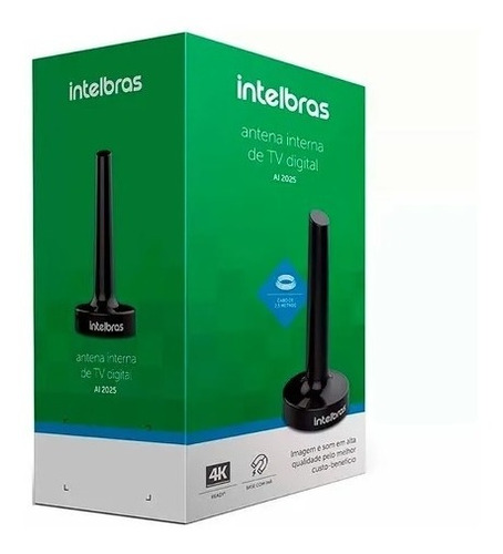 Antena Digital Interna Para Tv 4k Hd Hdtv Uhf Intelbras Nf