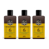 3x Shampoo Para Barba 120g Lemon Bone Don Alcides