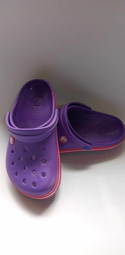 Crocs Originales J3 Talle 34 Azul Usadas Excelente Estado