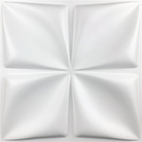 Panel Para Decorar 3d Pvc Pared Flor 1m2 4 Piezas Decoform Color Blanco