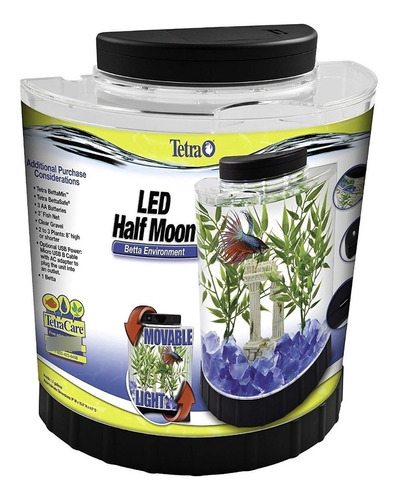 Bettera Tetra Half Moon 4l Con Luz Led Envios Todo El Pais