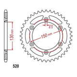 Corona 36 Dientes Para Honda Nx4 Nx 400cc  Falcon  