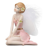 Heepdd Figura De Angel De Resina, Hada De Flores Con Alas De