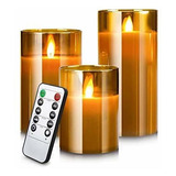 Velas Led Sin Llama, Funciona Con Pilas, Cera De Pilar Real,