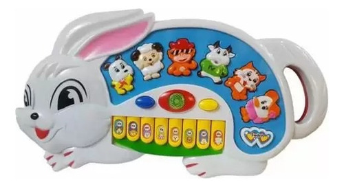 Brinquedo Coelho Teclado Com Músicas E Luzes Infantil Bebês