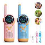 Radios Walkie Talkies Para Niños Pantalla A Color 2 Piezas