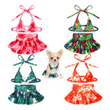 Amylove Paquete De 4 Bikinis De Verano Para Perros Pequeños