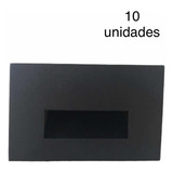 10 Balizador Retangular Preto Parede Escada Caixa 4x2 