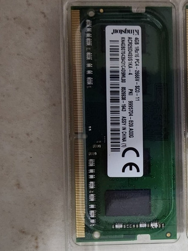 Memoria Ram 4gb Kingston Portatil