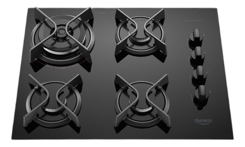 Cooktop Gás Dako Supreme 4 Bocas Preto - Bivolt