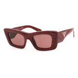 Gafas De Sol Prada 0pr 13zs 15d08s Bordeaux Cat Eye Para Muj